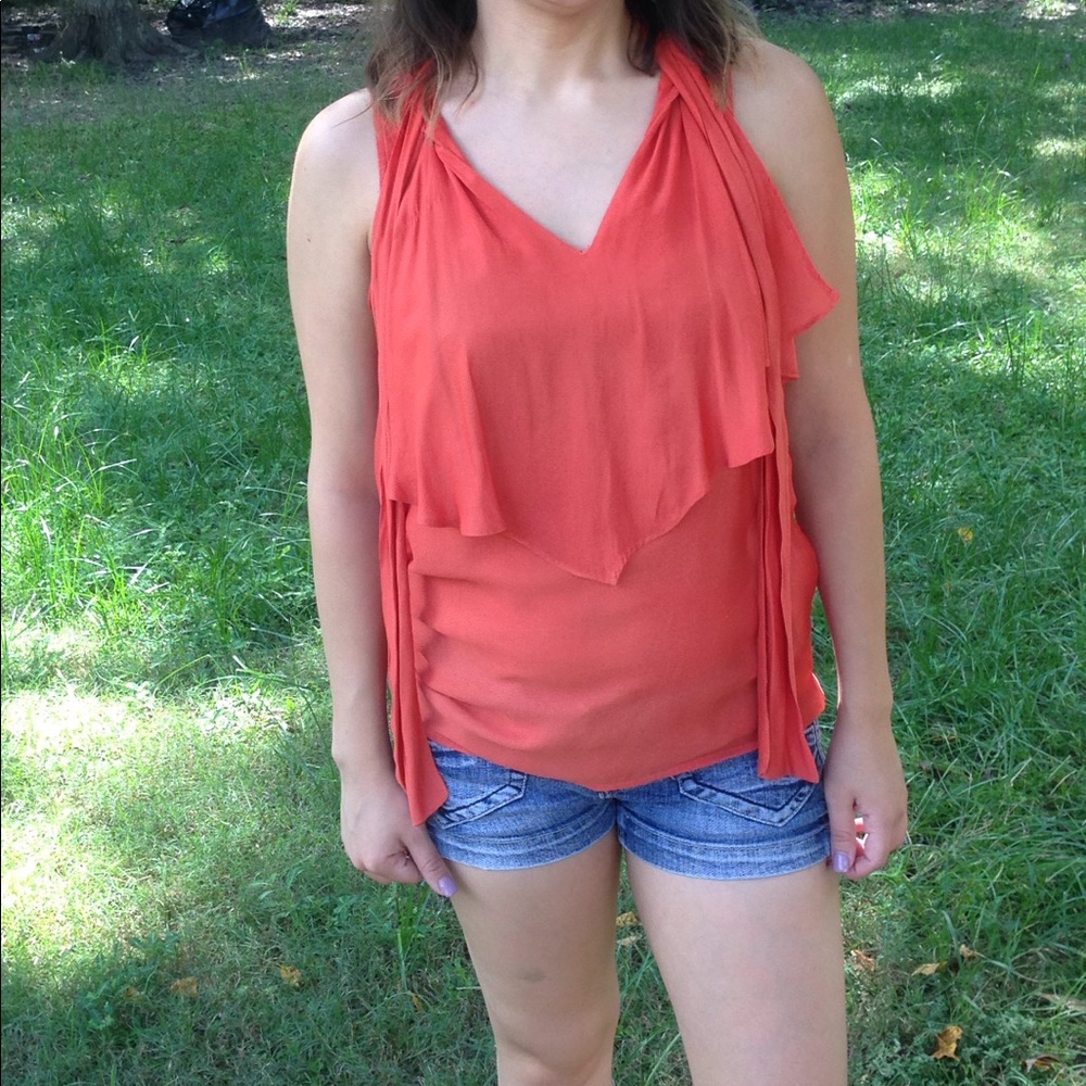 Orange blouse